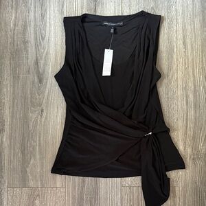 White House Black Market Elegant Black Sleeveless Top